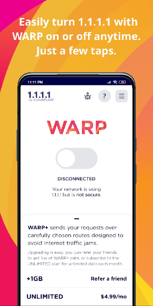 1.1.1.1 warp safer internet